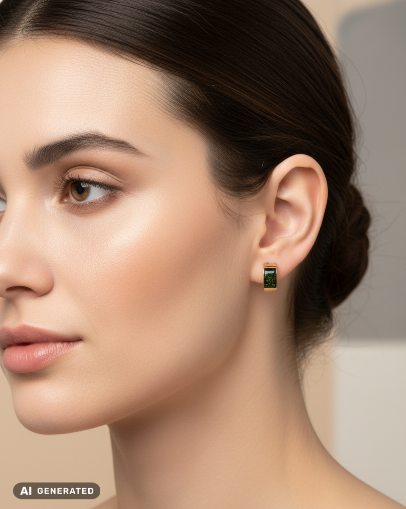 Bijoux de luxe : boucles d’oreilles en ambre sur argent doré