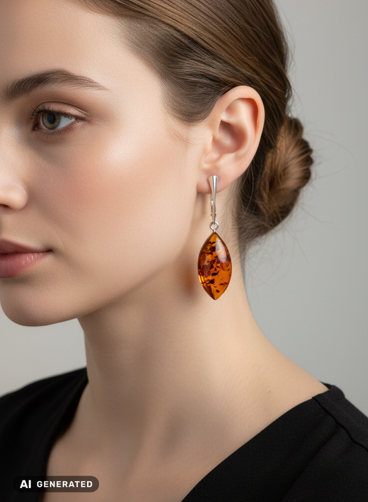 Boucles d’oreilles en ambre – Design unique pour occasions spéciales