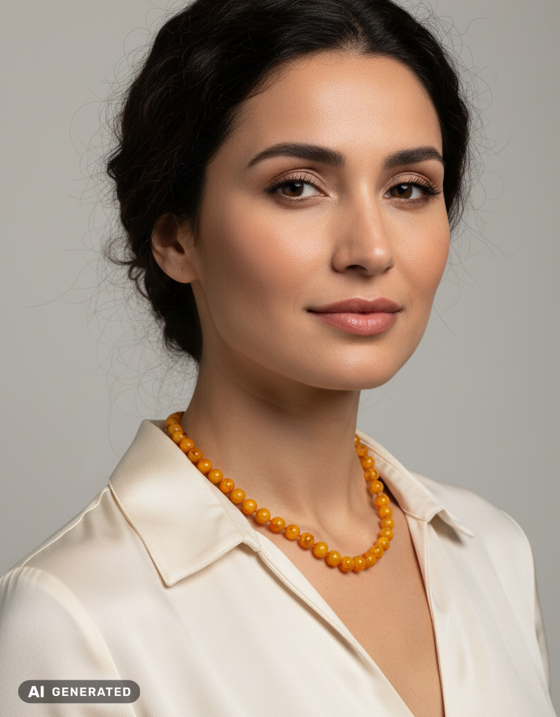 Collier d'ambre lumineux : élégance de la mer Baltique