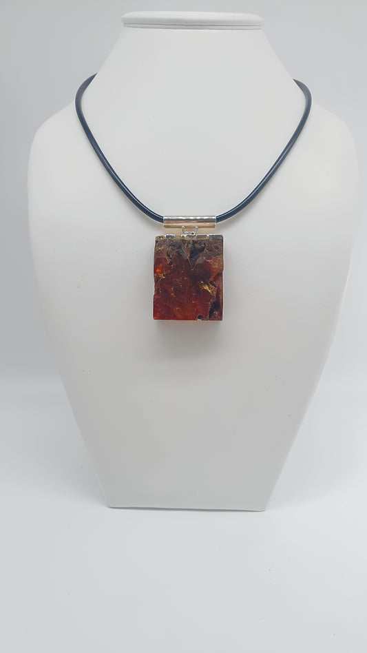 Modern amber pendant