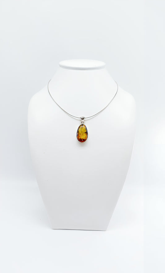 Amber light: Elegant unique pendant