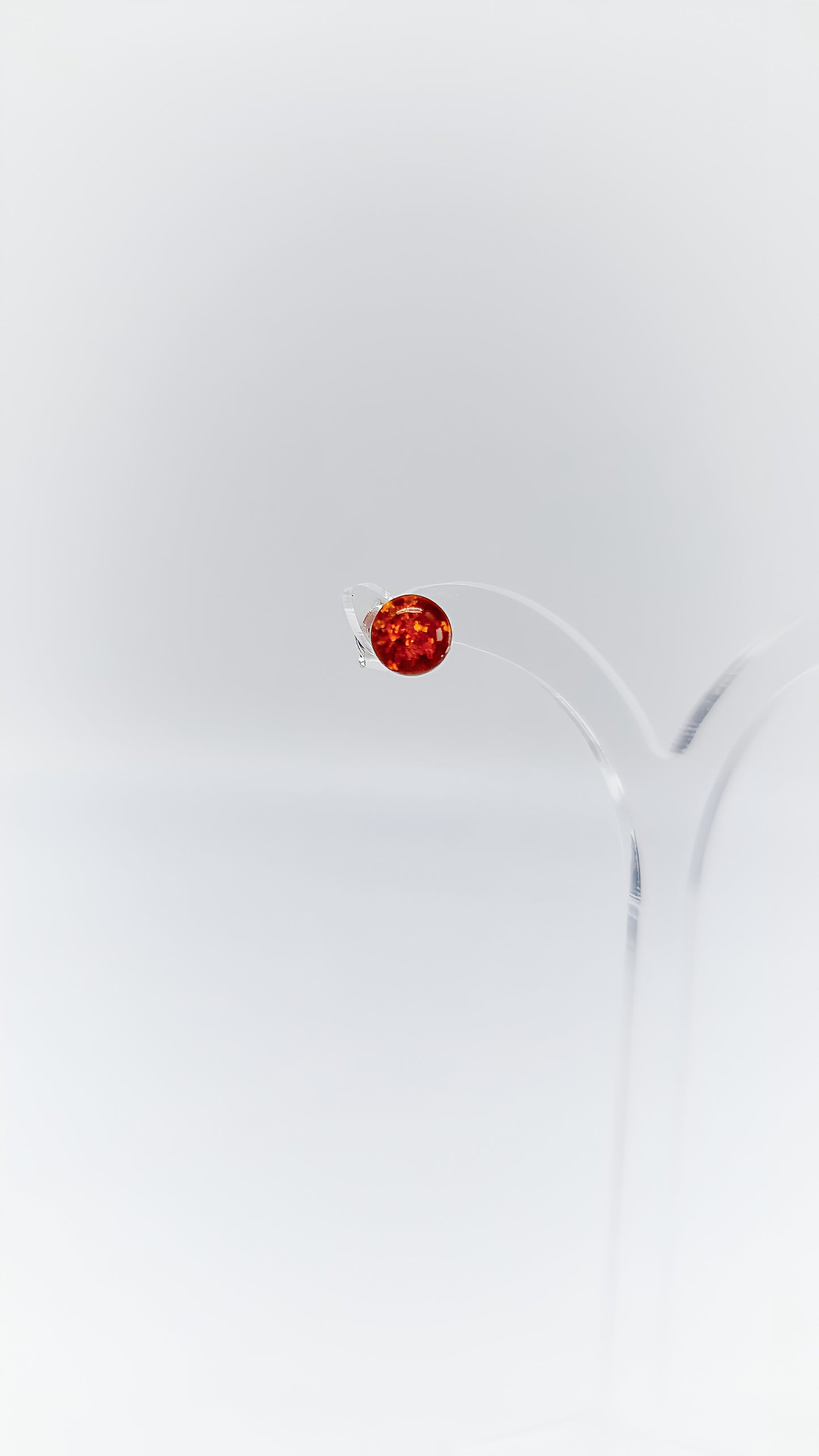 Round perfection: amber earrings