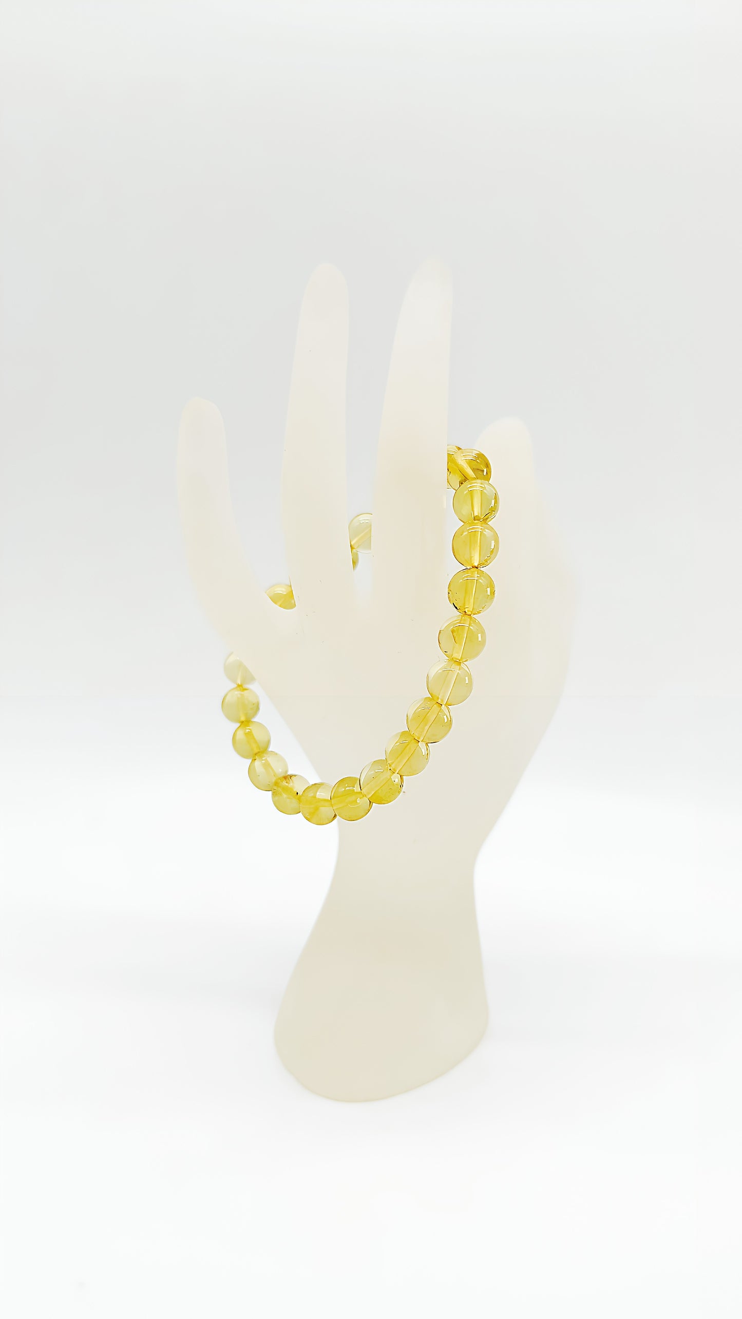 Transparentes grünes Bernstein-Armband – Ein echter Hingucker