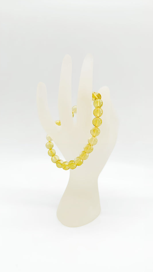 Transparentes grünes Bernstein-Armband – Ein echter Hingucker