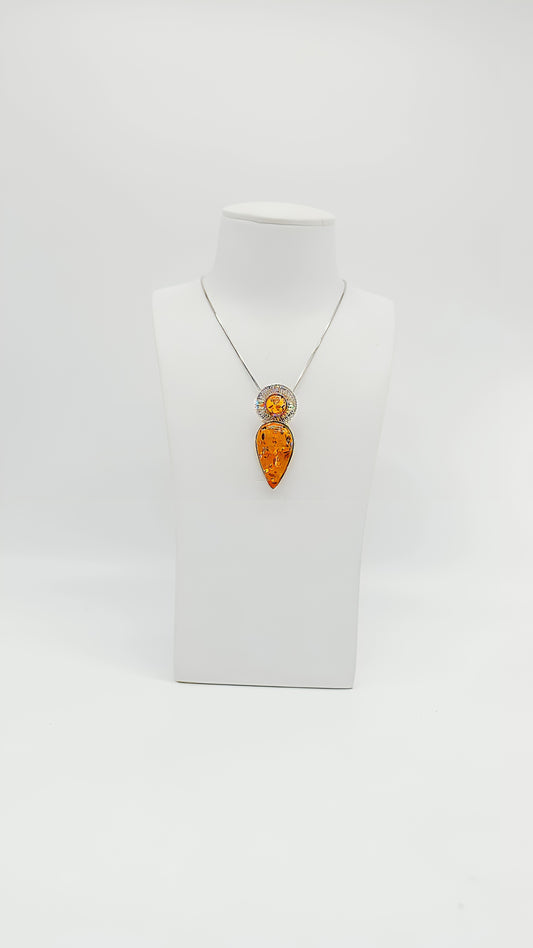 Amber Dreams: Elegance in Drop Shape
