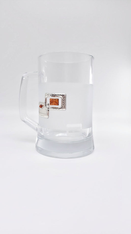 Luxus für den Bierliebhaber: Glas mit Silber und Bernstein