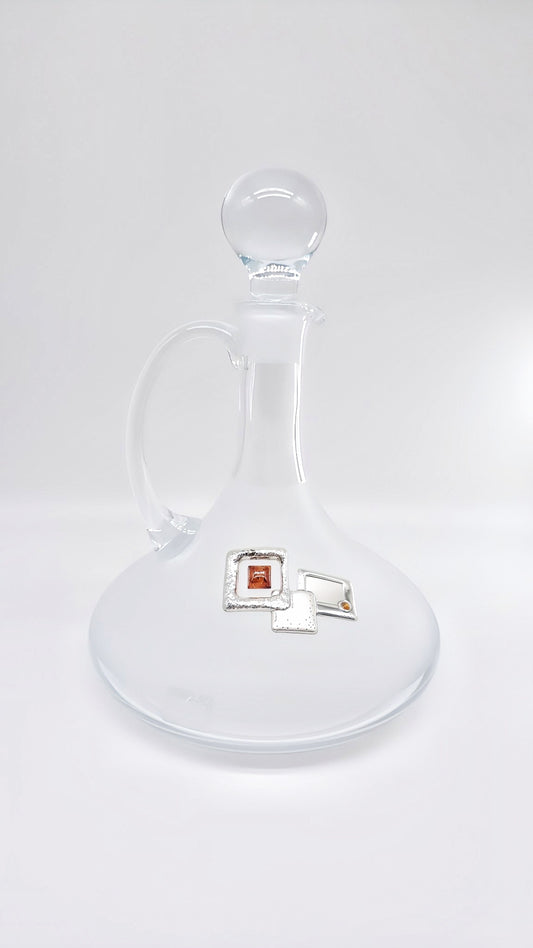 Whisky & Grappa stilvoll servieren – Karaffe mit Silber & Bernstein