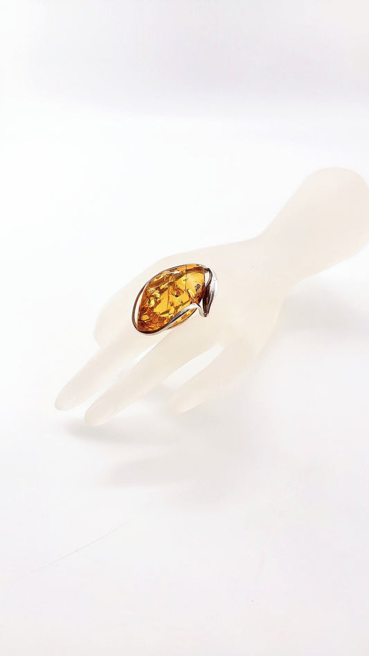 Timeless elegance: amber ring