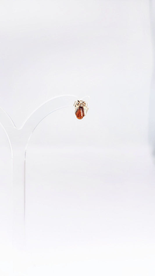 Verspielte Eulen-Ohrstecker für Kinder aus vergoldetem Silber