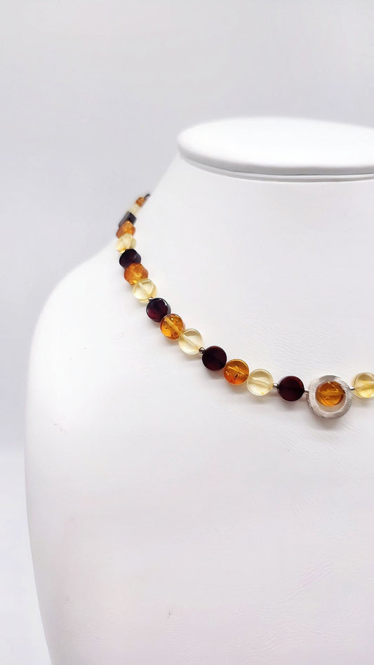Collier mit 925er Silber rundes Element