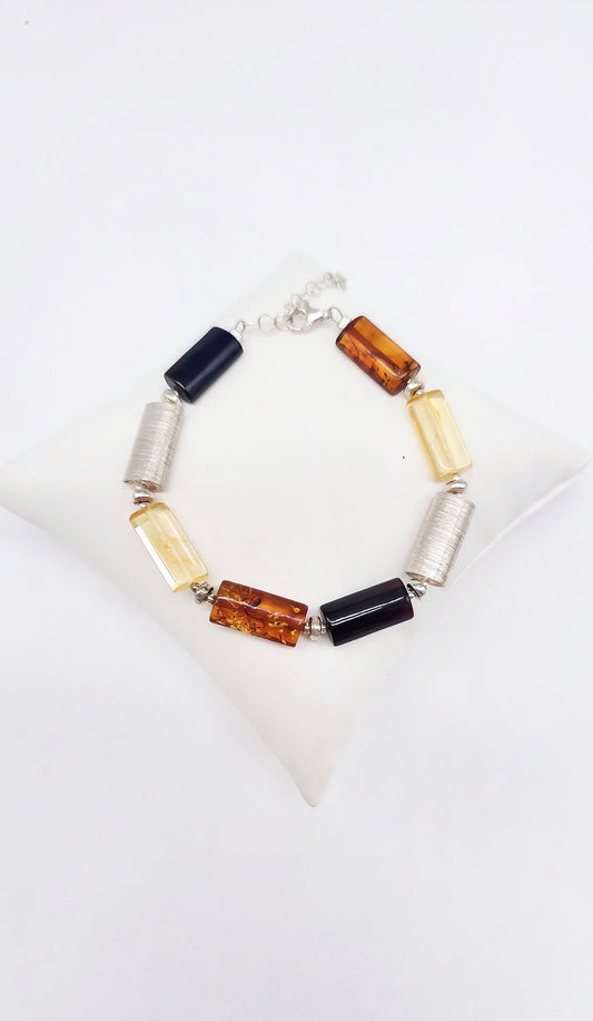 Damenarmband aus echtem Naturbernstein