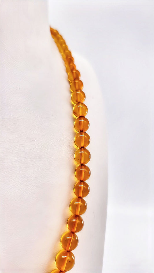 Damenkette aus Bernstein – Edles Design mit Schraubverschluss
