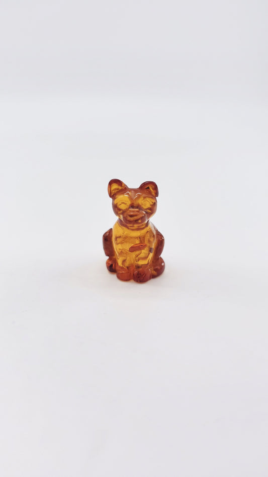Bernsteinfigur Katze – Mystische Schutzfigur & Amulett