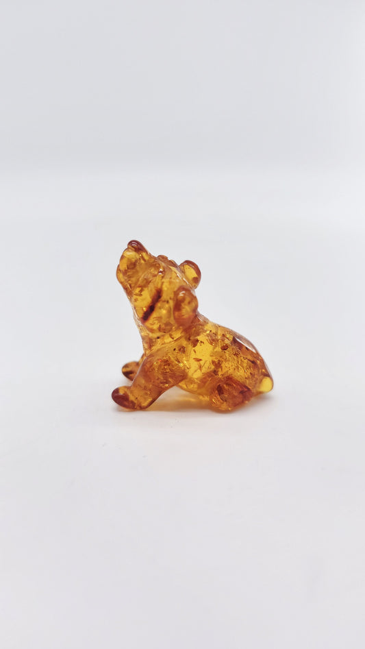 Hund-Figur aus echtem Bernstein – Symbol für Freundschaft