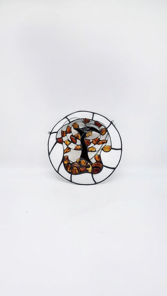 Dekorative Bernstein-Vitral Wandgestaltung – edles Design
