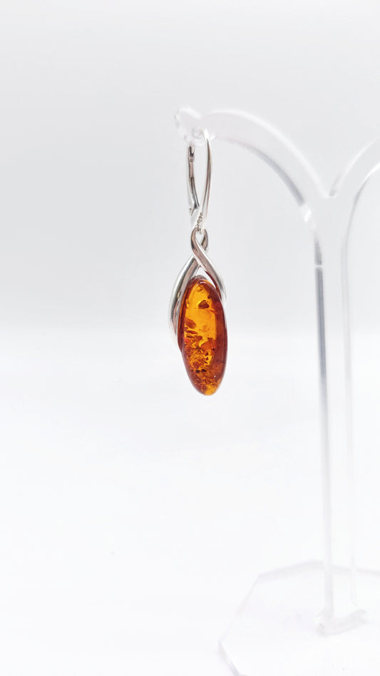 Ohrhänger mit echtem Bernstein – stilvoller Damenschmuck