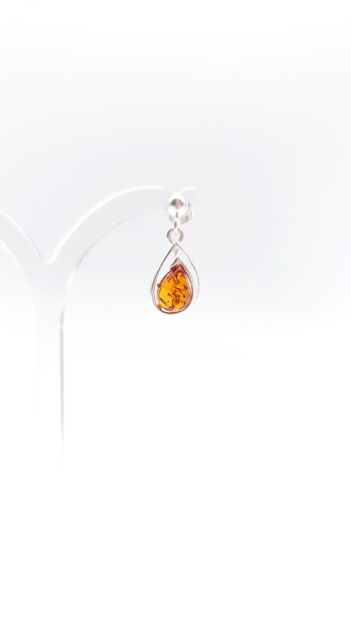 Bernstein Schmuck Damen – Ohrringe in Silberfassung