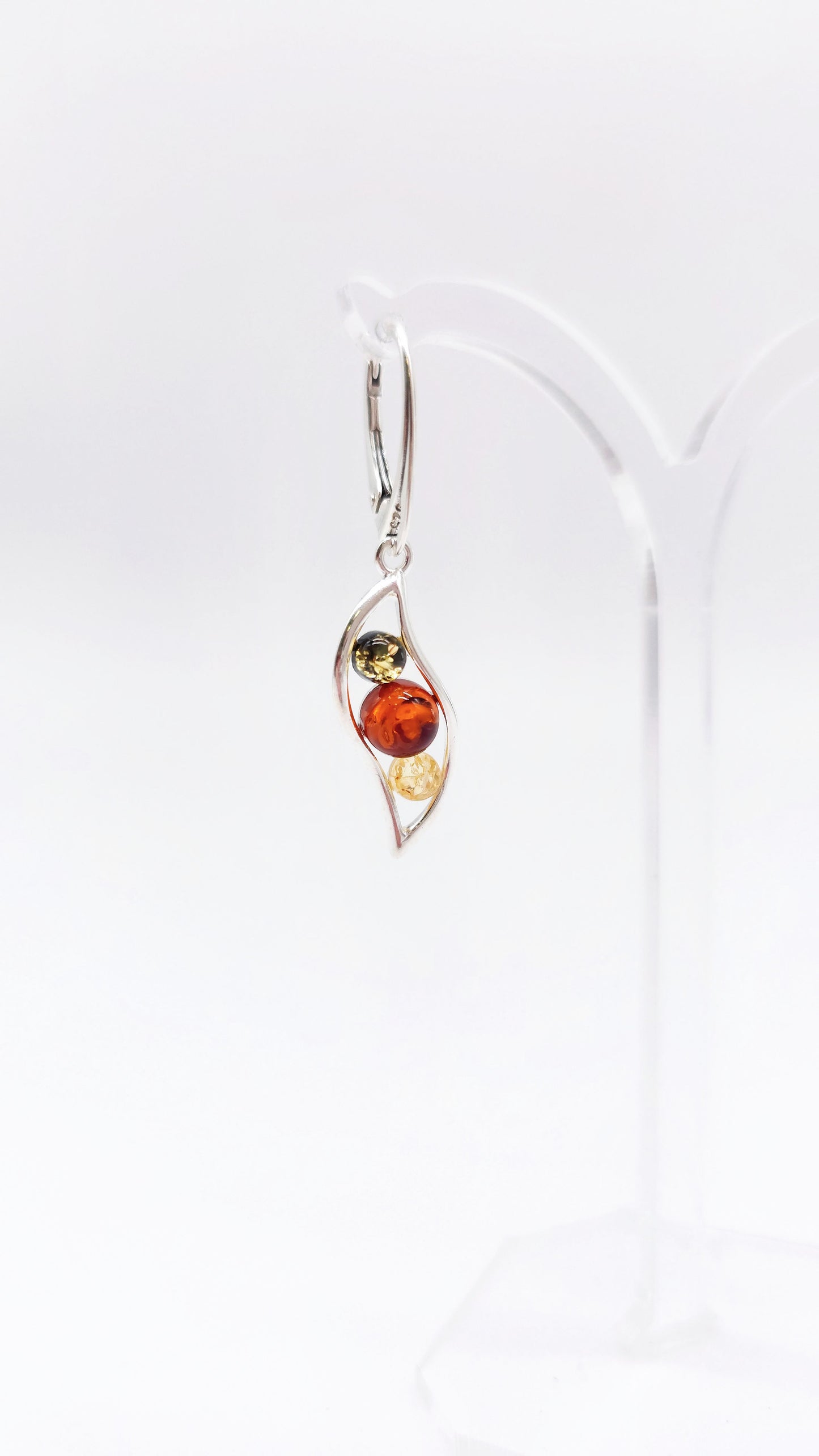 Silberohrringe mit Bernstein 925 Silber Damen Schmuck