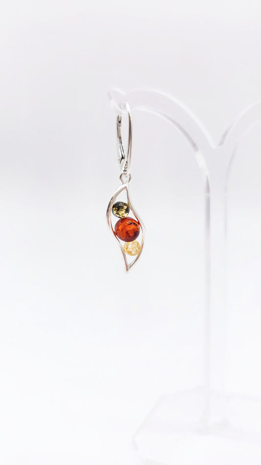 Silberohrringe mit Bernstein 925 Silber Damen Schmuck