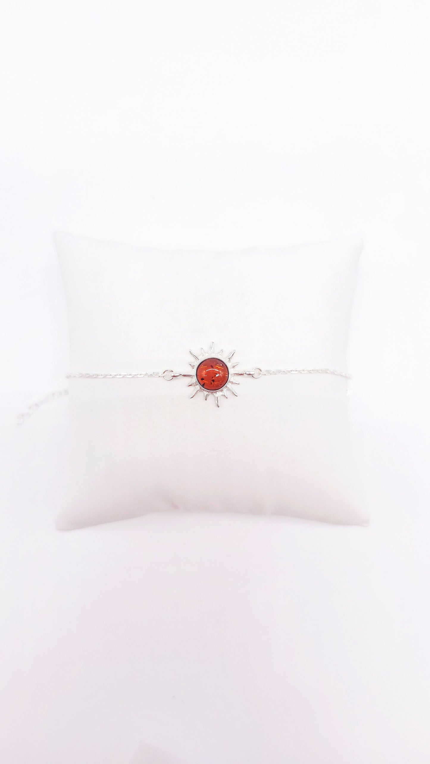 Armband Sonne mit echtem Bernstein – zarter Damenschmuck