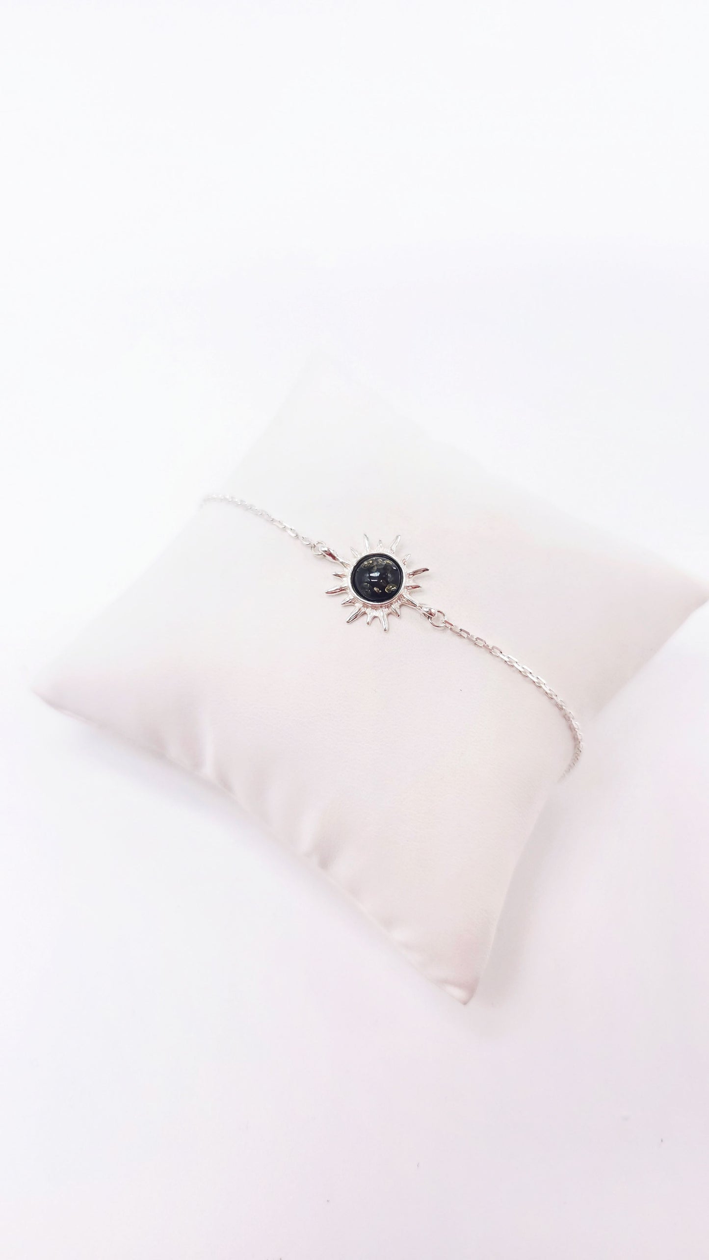Armband Sonne mit echtem Bernstein – zarter Damenschmuck