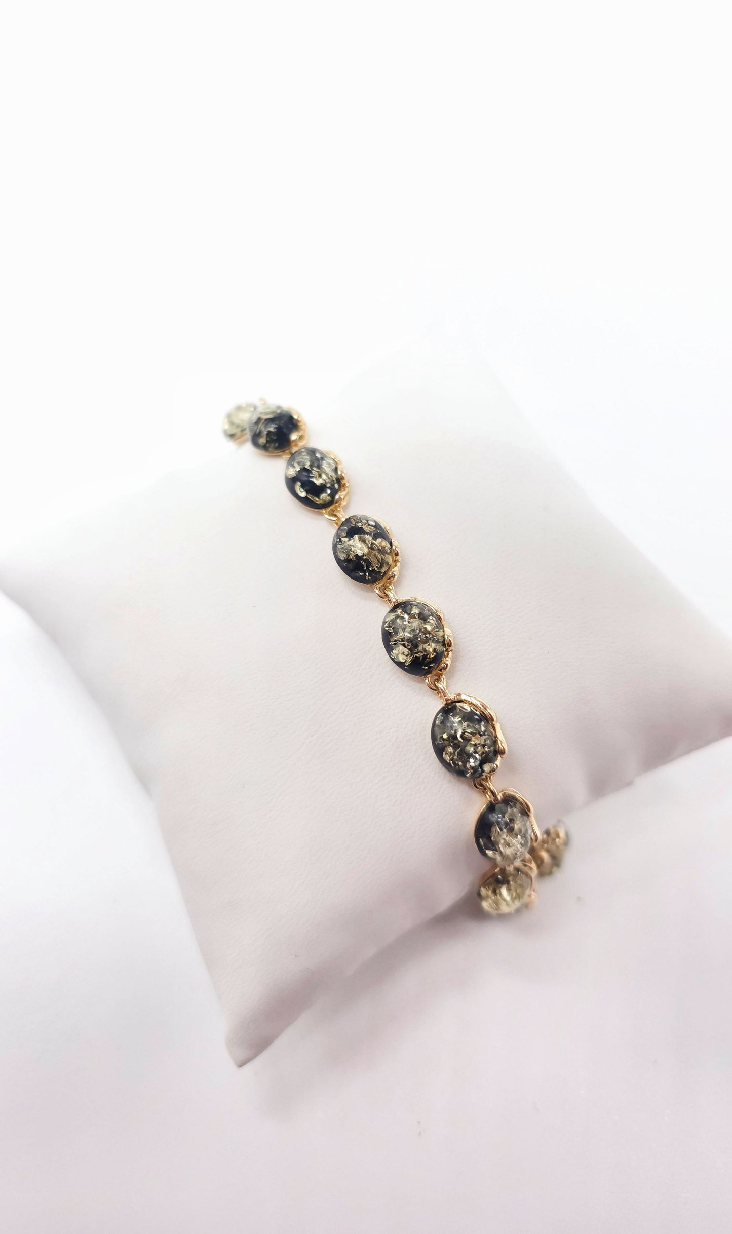 Women's amber bracelet – gold-plated sterling silver