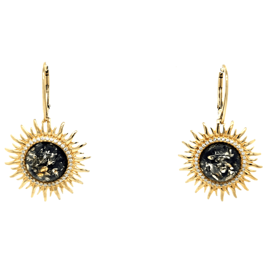 Ostsee Bernstein Ohrringe Gold Damen