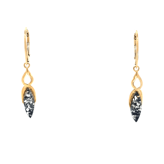 Moderner Ohrschmuck mit Bernstein