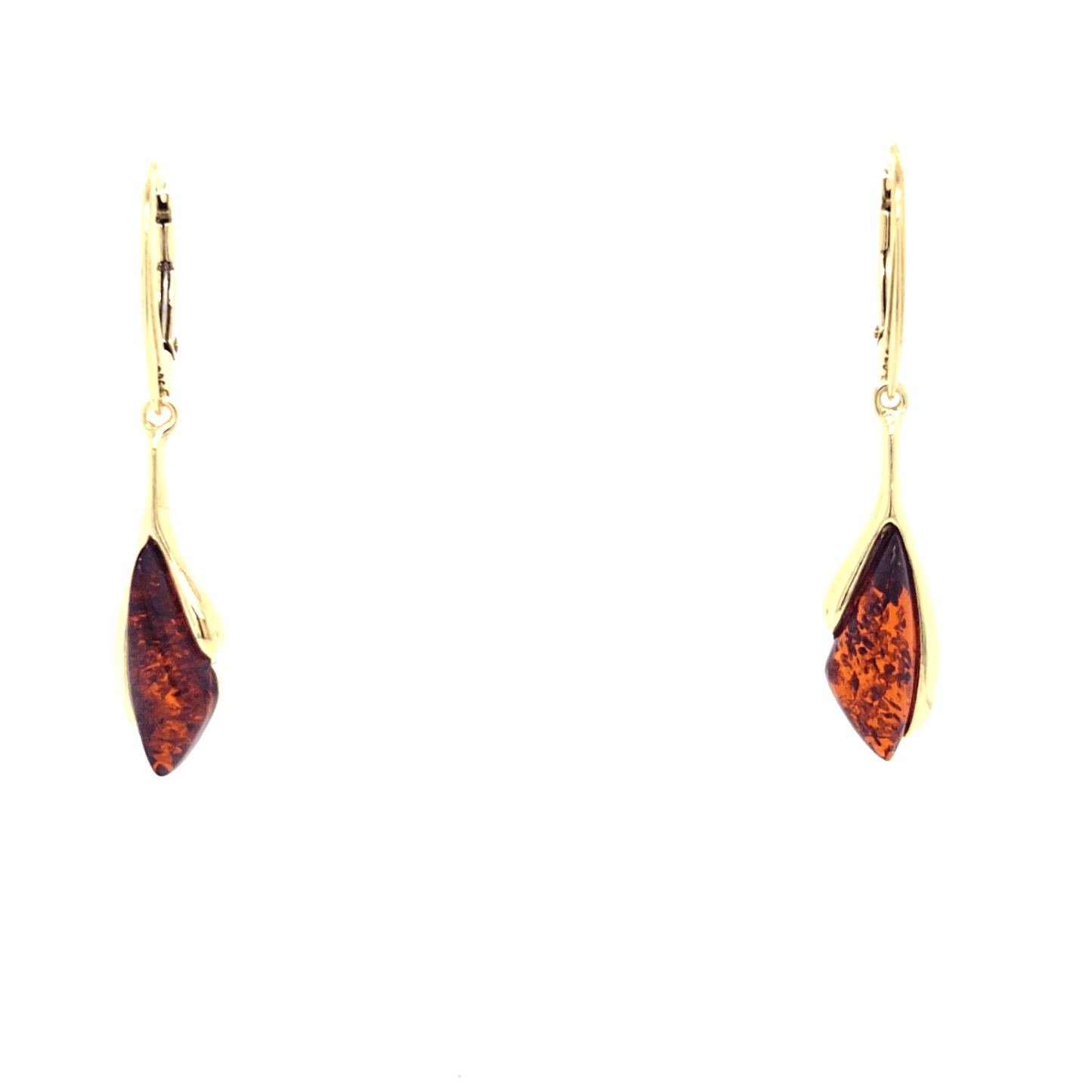 Moderner Ohrschmuck mit Bernstein
