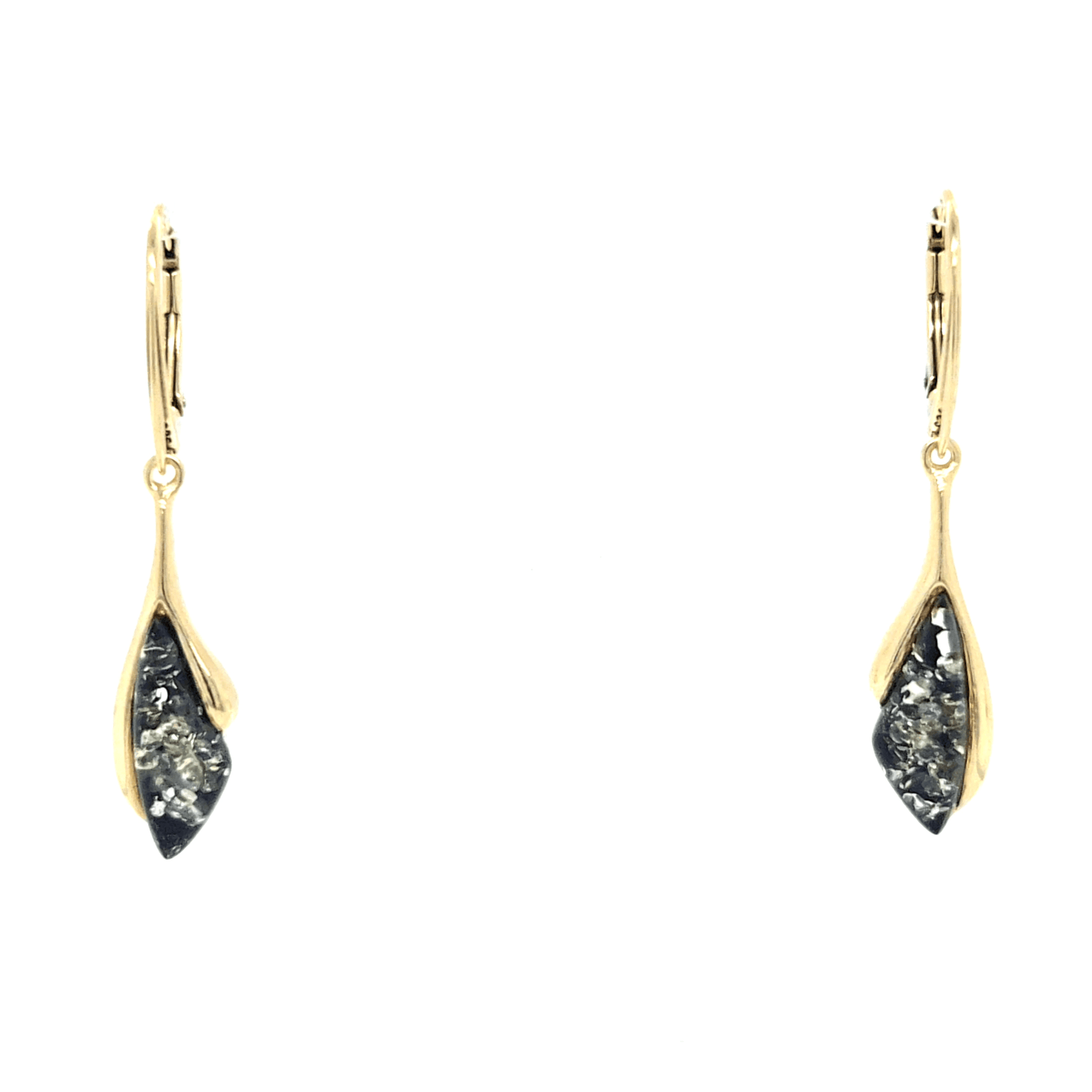 Moderner Ohrschmuck mit Bernstein