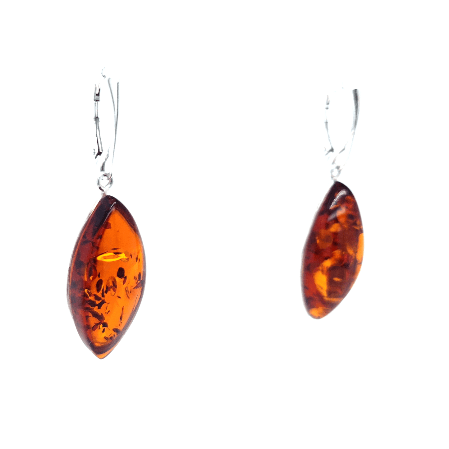 Cognac Amber Drop Earrings for Women