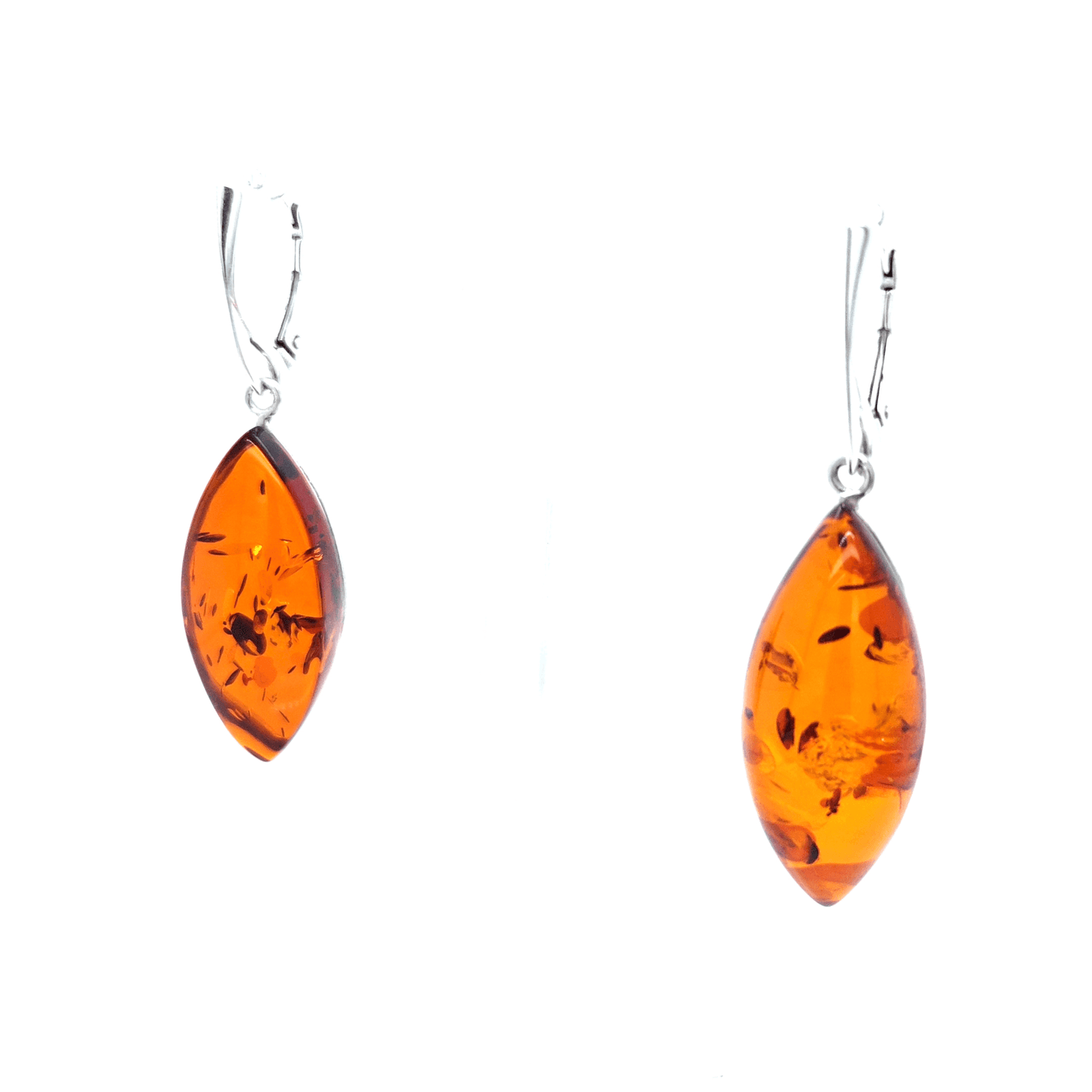 Cognac Amber Drop Earrings for Women