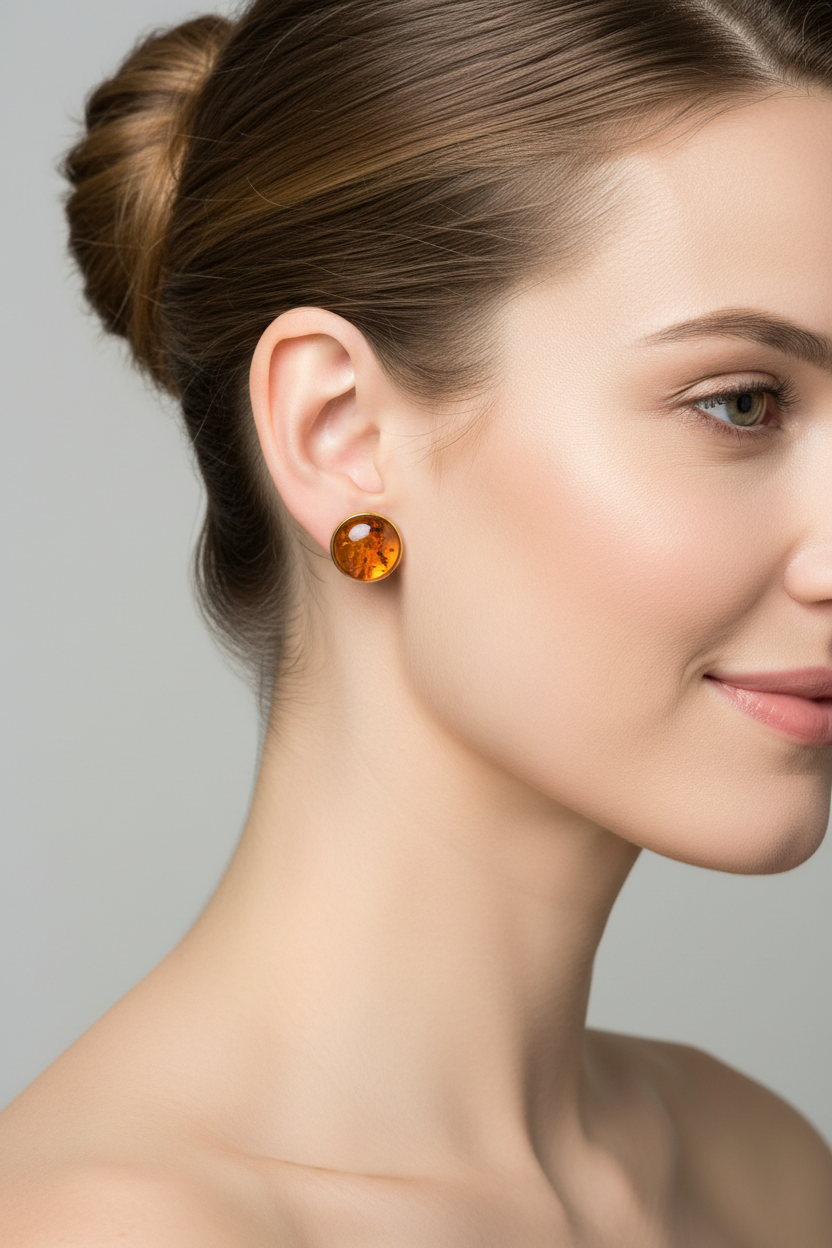 Ohrclips mit Bernstein – Handgefertigter Unikatschmuck