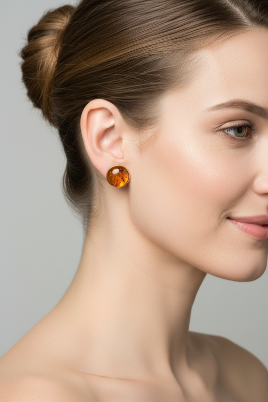 Ohrclips mit Bernstein – Handgefertigter Unikatschmuck