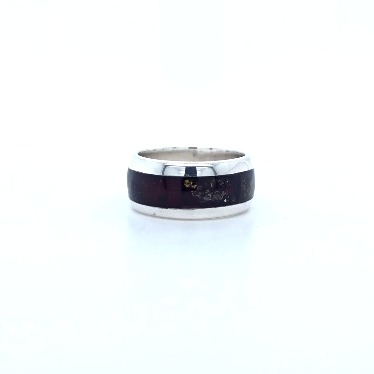 Partnerring mit baltischem Bernstein aus 925 Silber