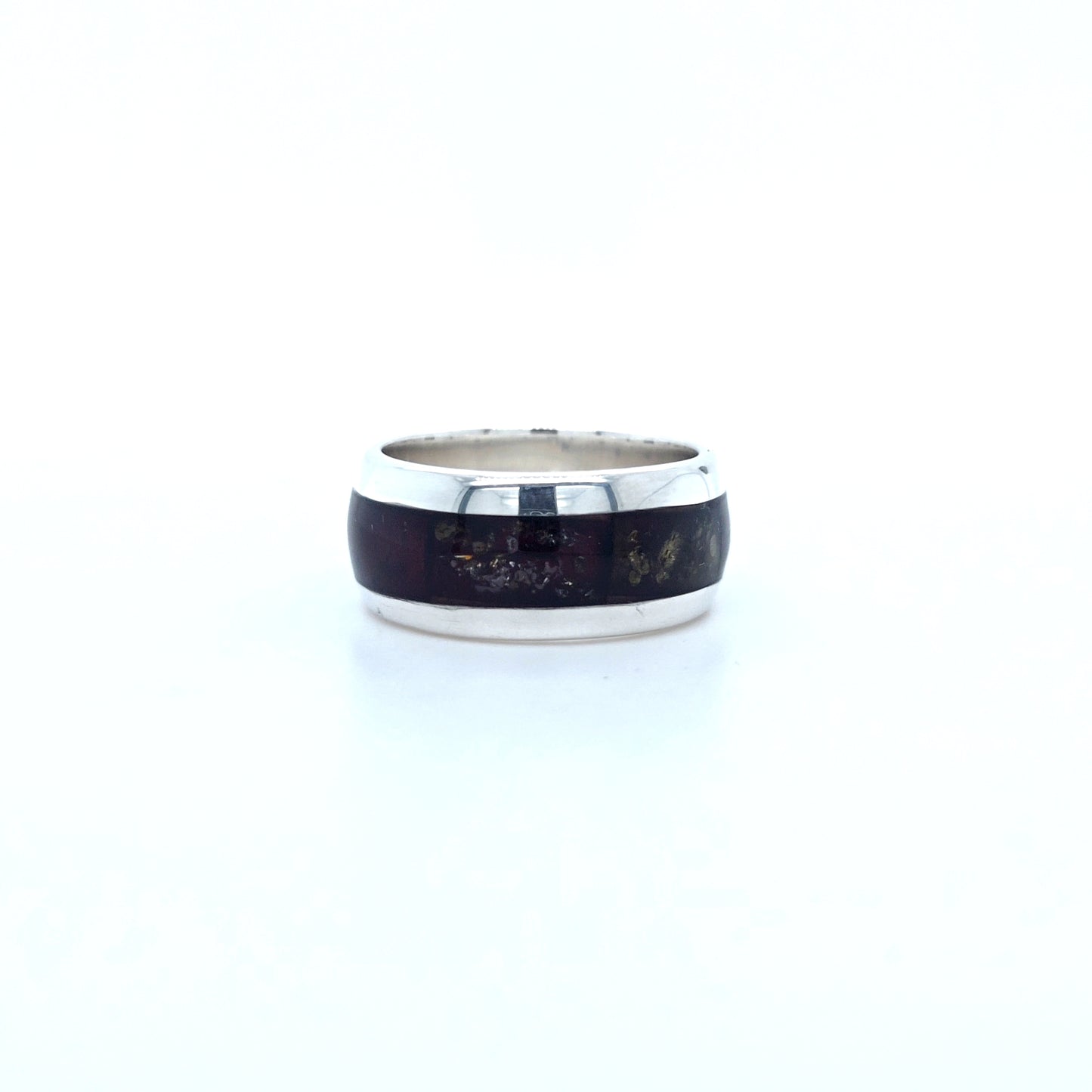 Partnerring mit baltischem Bernstein aus 925 Silber