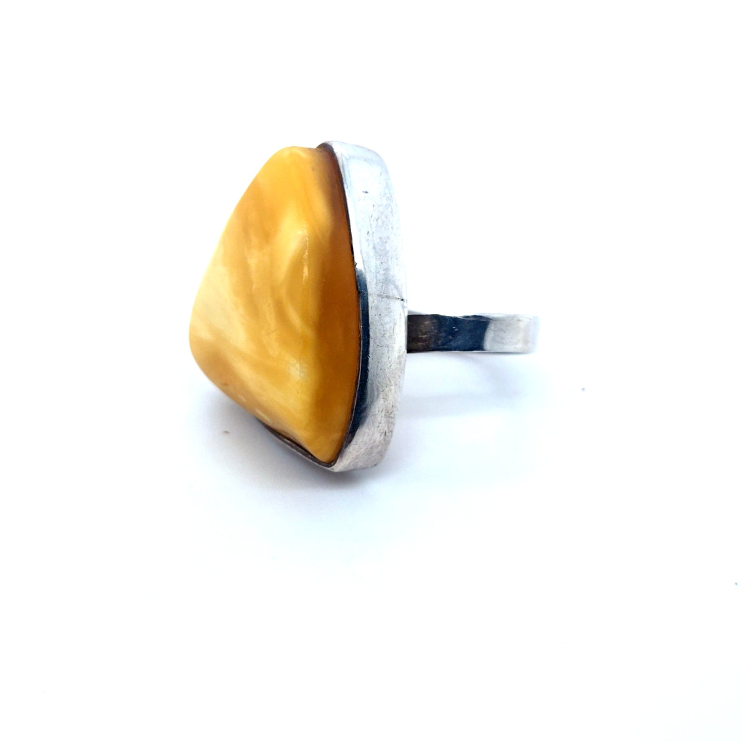 Exklusiver Bernstein Ring verstellbar