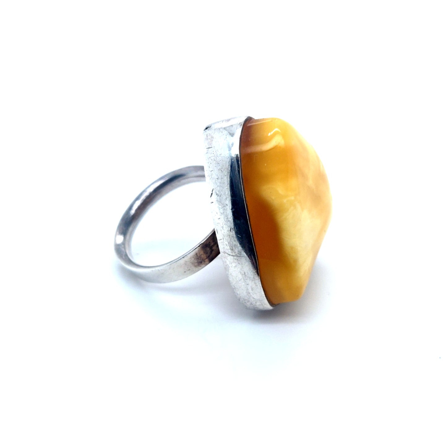Exklusiver Bernstein Ring verstellbar