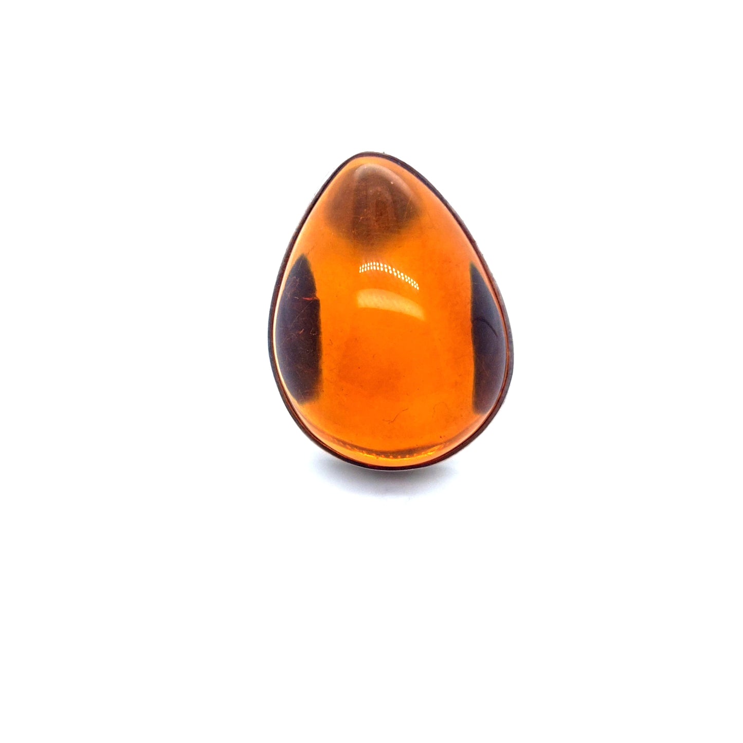 Auffälliger Damenring mit Bernstein