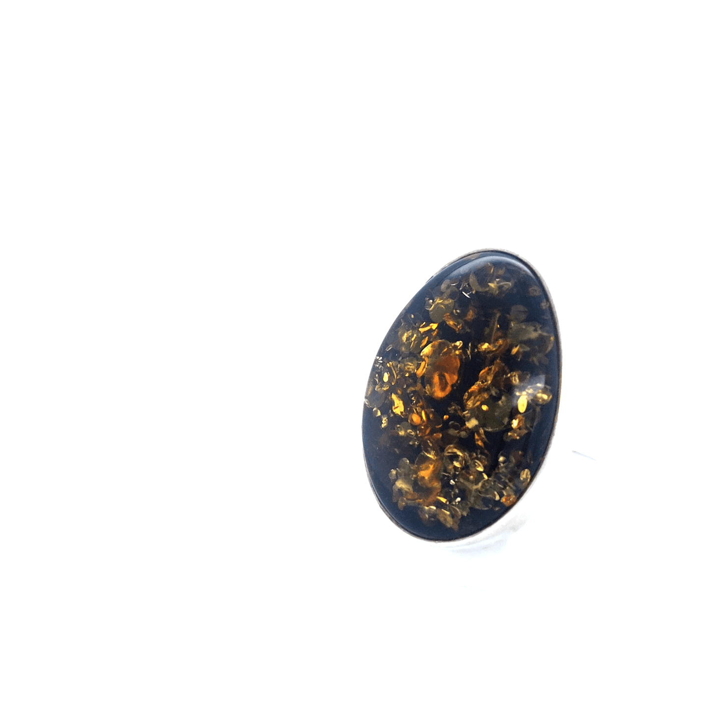 Designer Ring Bernstein Silber 925 Unikat