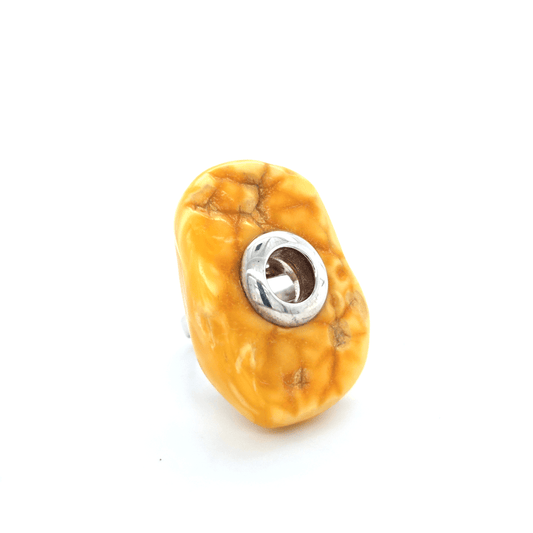 Natur Bernstein Ring Unikat verstellbar