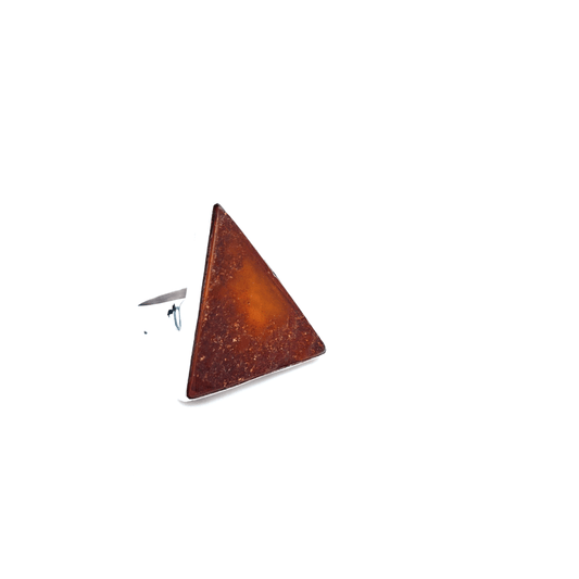 Bernstein-Ring in Triangel-Form – Unikat aus echtem Naturstein