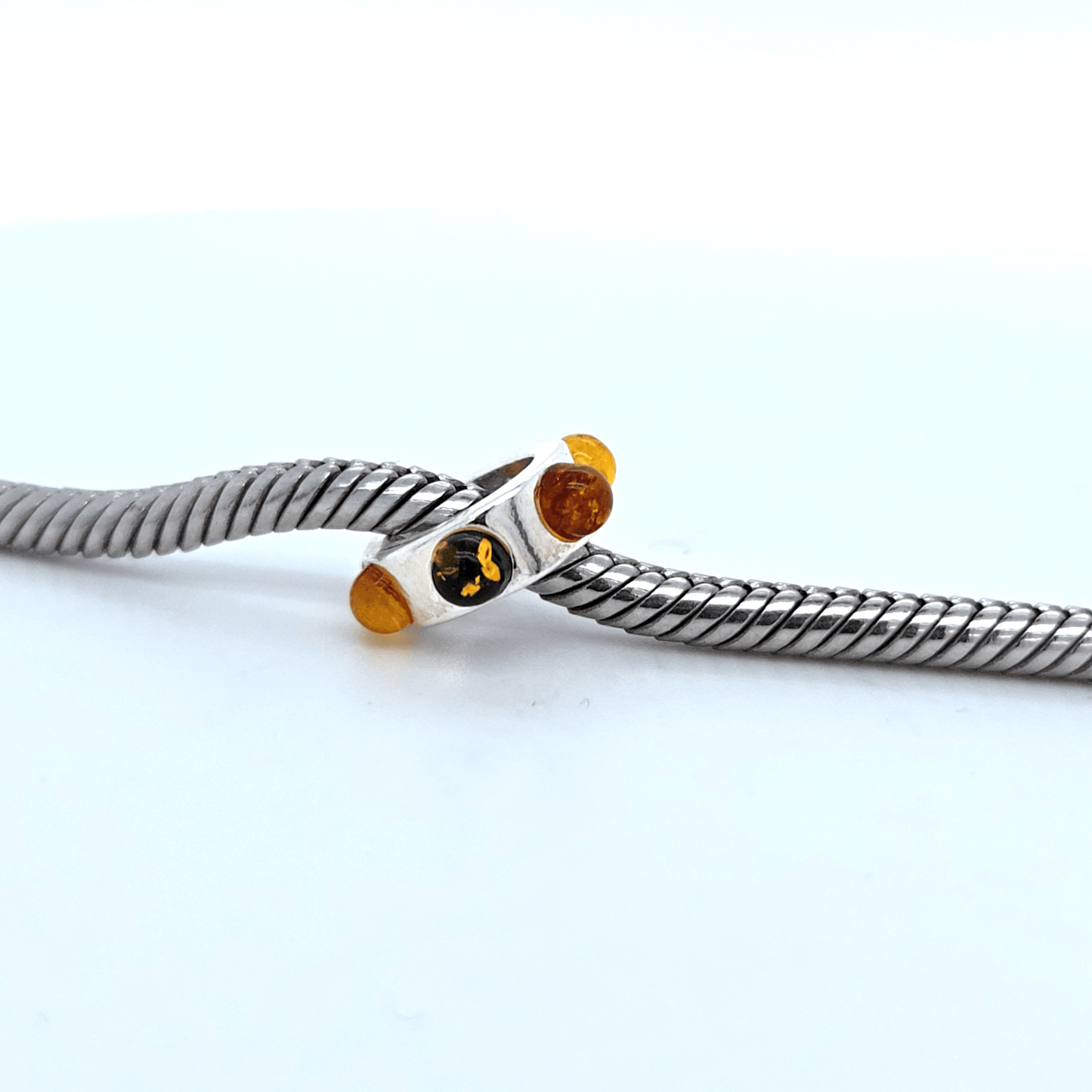 Amber Charm 925 Sterling Silver Multicolor
