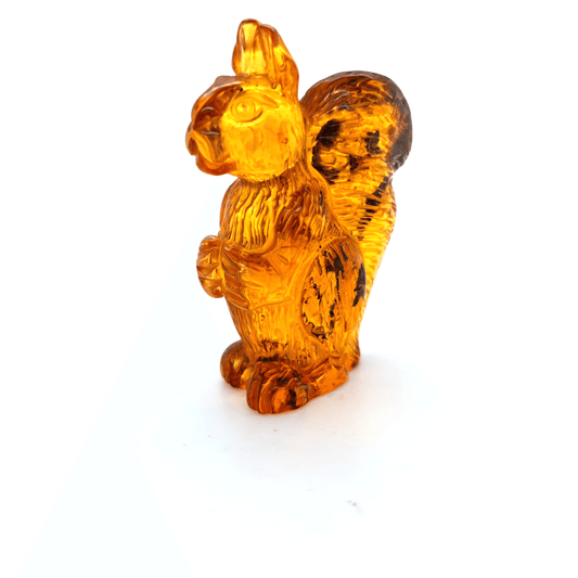 Tierfigur Eichhörnchen aus echtem Bernstein