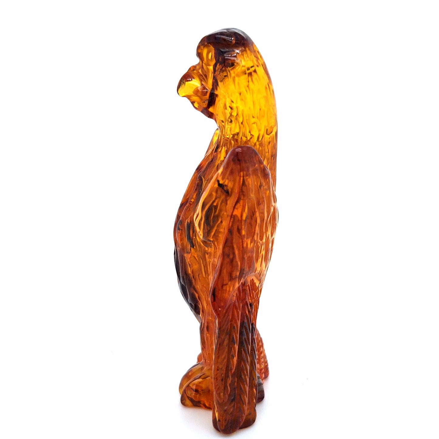 Wunderschöne Bernstein-Skulptur: Adler aus echtem Naturbernstein