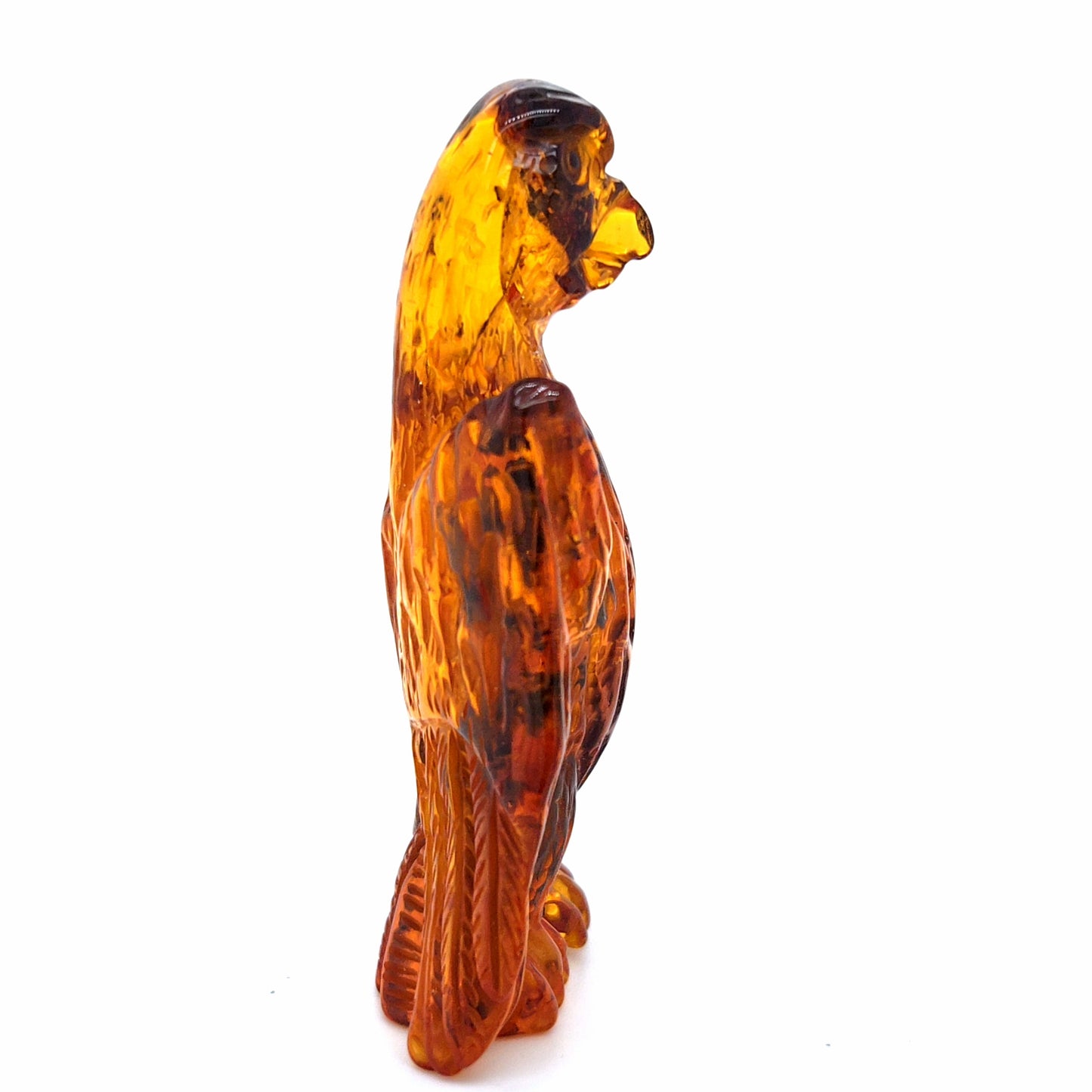Wunderschöne Bernstein-Skulptur: Adler aus echtem Naturbernstein