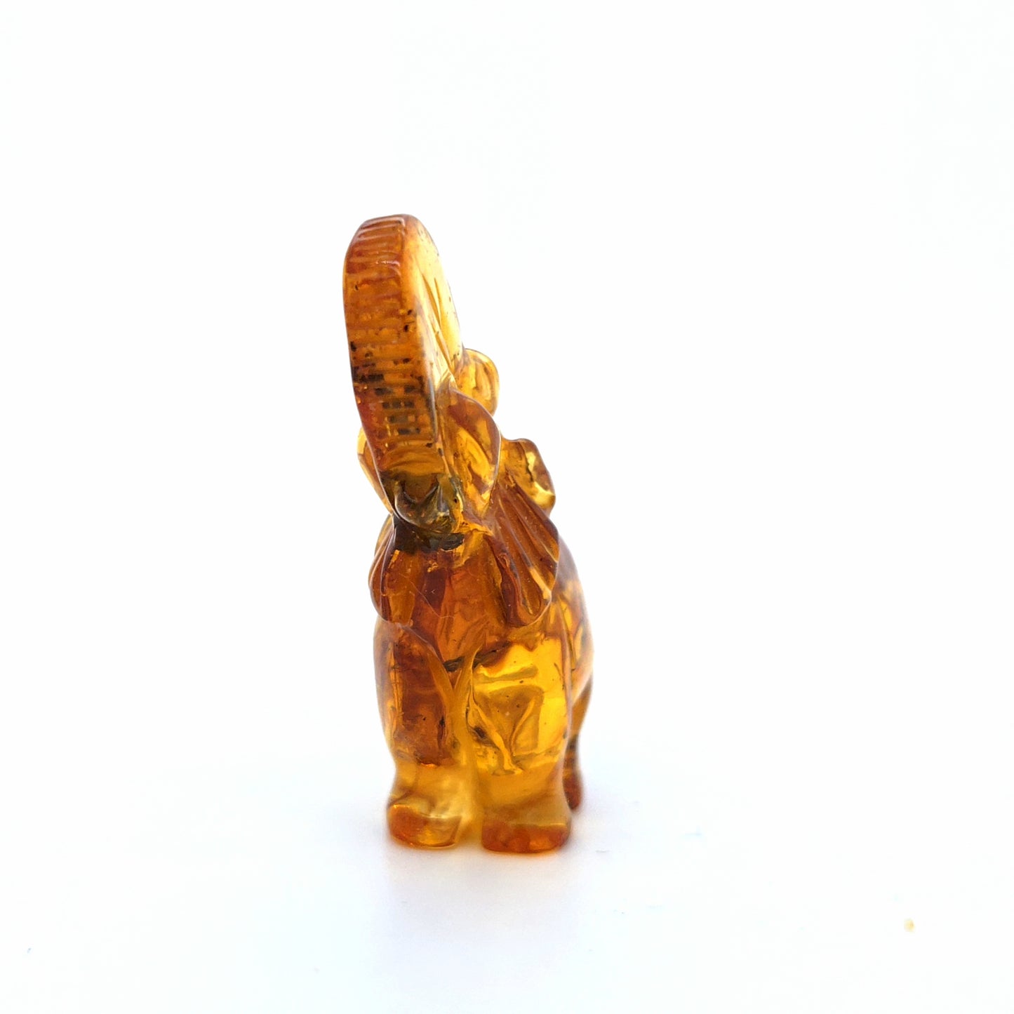 Glückssymbol Elefant Skulptur aus echtem Bernstein