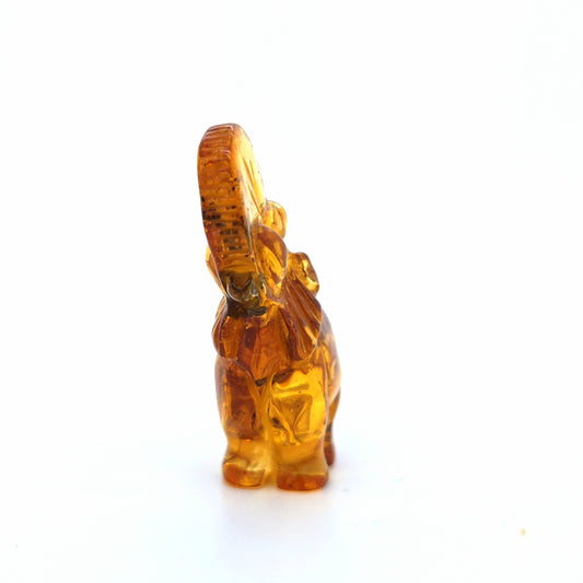 Glückssymbol Elefant Skulptur aus echtem Bernstein