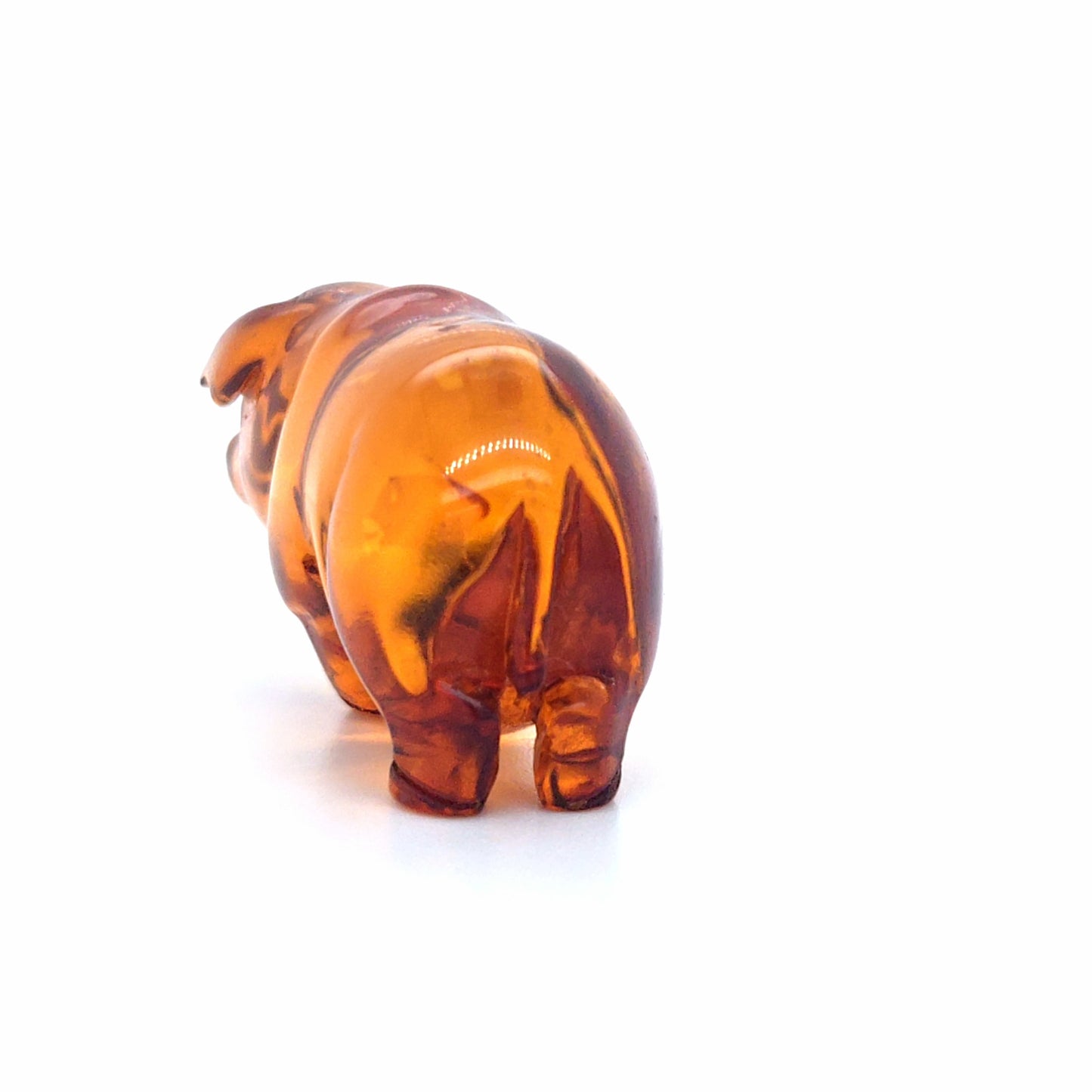 Baltischer Bernstein: Handgefertigte Schwein-Figur