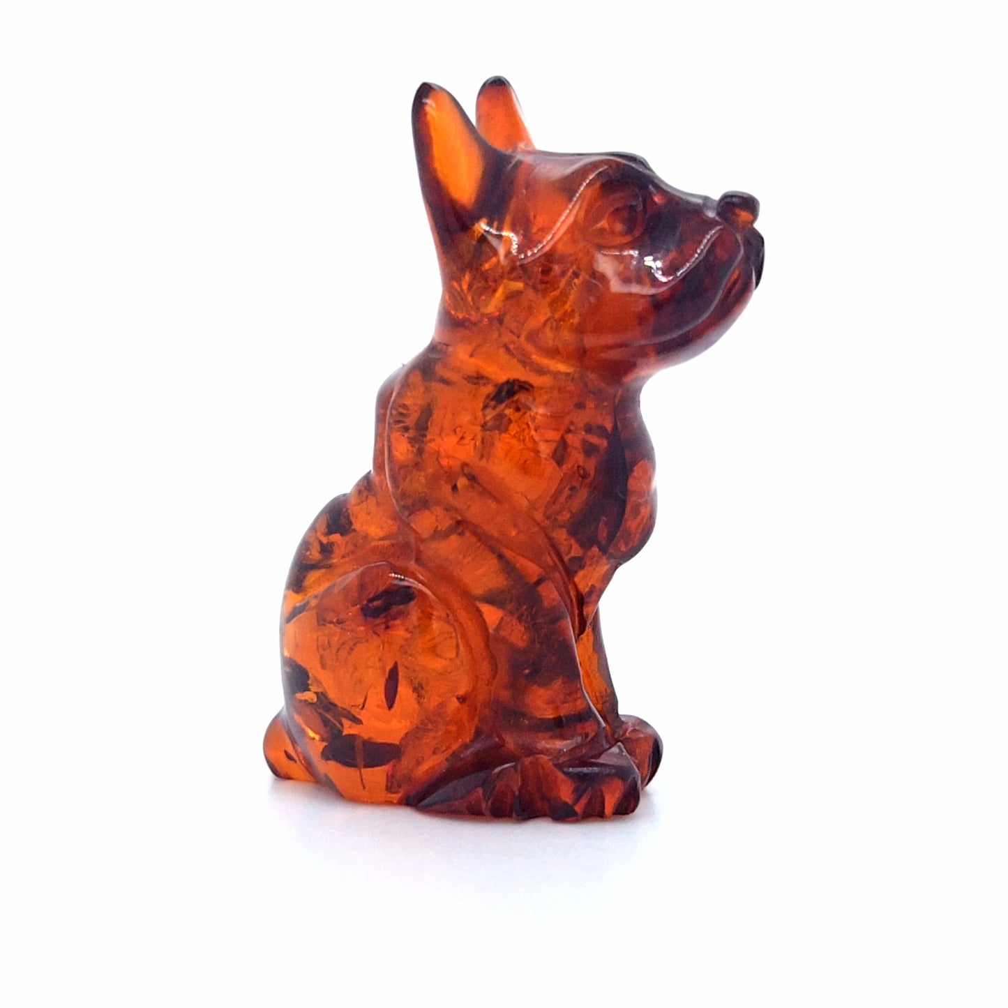 Edle Hunde-Figur aus echtem Baltischem Bernstein